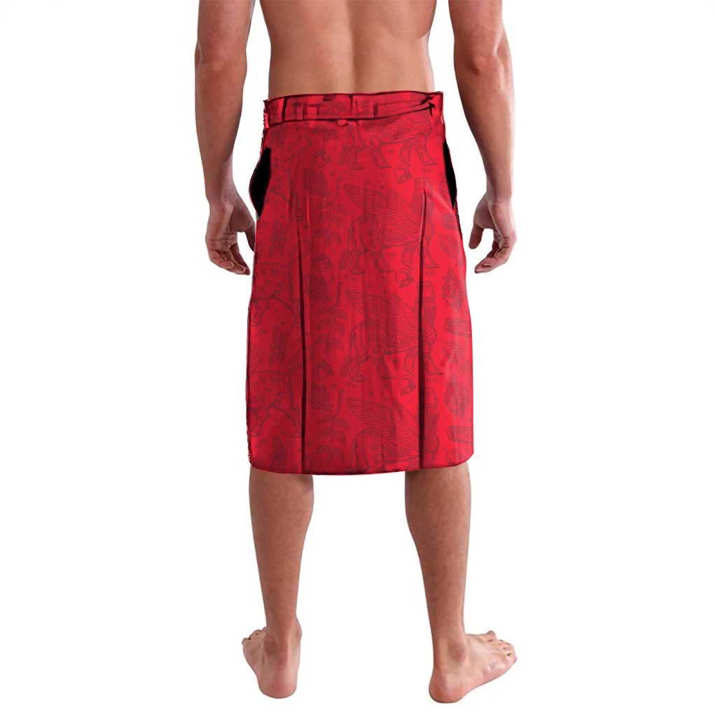 Iraq Lavalava with Lamassu Mythical Creature and National Map Design - Wonder Print Shop