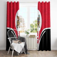 Iraq Window Curtain with Lamassu Mythical Creature and National Map Design - Wonder Print Shop
