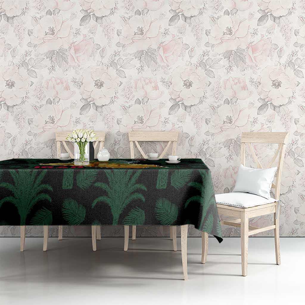 Iraq Tablecloth with Palm Tree Landscape and Map Silhouette Design - Wonder Print Shop