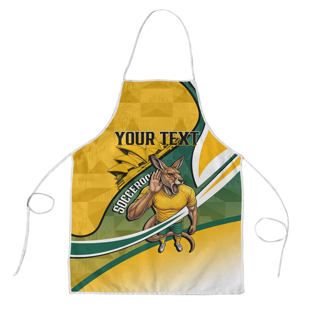 Personalized Australia Soccer Kangaroo Mascot Apron Sydney Opera House - Hear the Champions Roar Football