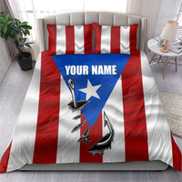 Puerto Rico Fishing Bedding Set Fish Hook Flag PR Custom Name - Wonder Print Shop