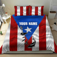 Puerto Rico Fishing Bedding Set Fish Hook Flag PR Custom Name - Wonder Print Shop