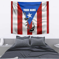 Puerto Rico Fishing Tapestry Fish Hook Flag PR Custom Name - Wonder Print Shop