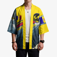 Andorra Kimono with Mountain Ridge and Eagle Emblem Design - Wonder Print Shop