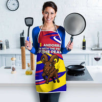 Andorra Apron with Cartoon Ibex and Swirl Stripe Design - Wonder Print Shop