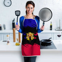 Andorra Apron with Eagle Eyes and Paint Stroke Design - Wonder Print Shop