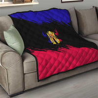 Andorra Quilt with Eagle Eyes and Paint Stroke Design - Wonder Print Shop