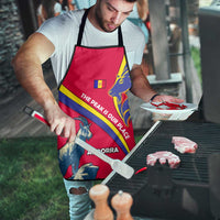 Andorra Apron with Mountain Goat and Curved Stripe Design - Wonder Print Shop