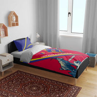 Andorra Bedding Set with Mountain Goat and Curved Stripe Design - Wonder Print Shop