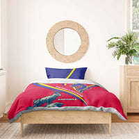Andorra Bedding Set with Mountain Goat and Curved Stripe Design - Wonder Print Shop