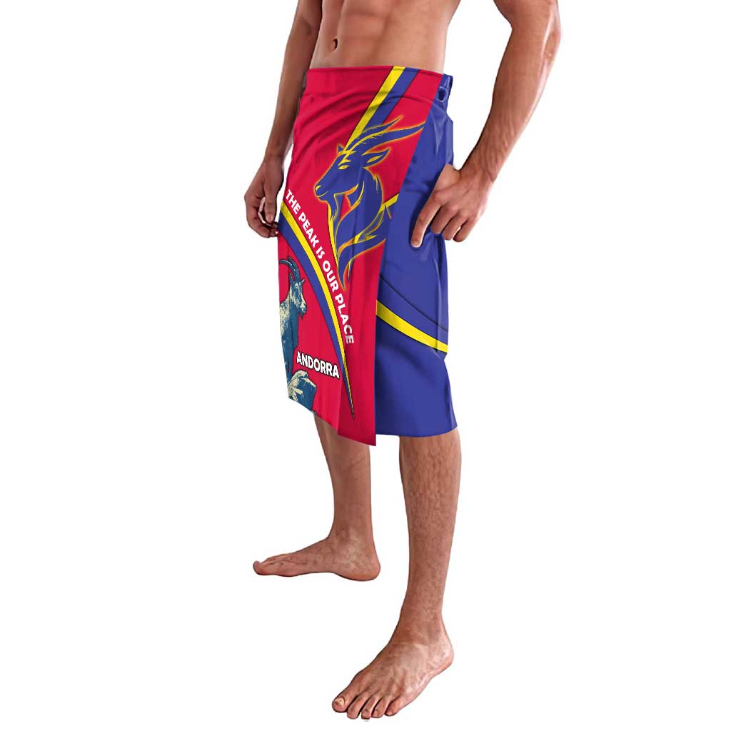 Andorra Lavalava with Mountain Goat and Curved Stripe Design - Wonder Print Shop