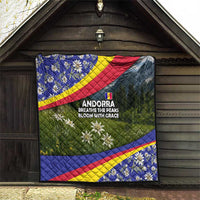 Andorra Quilt with Edelweiss Mountain Landscape Design - Wonder Print Shop