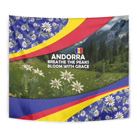 Andorra Tapestry with Edelweiss Mountain Landscape Design - Wonder Print Shop