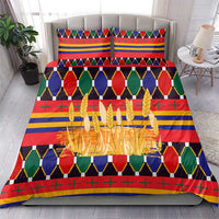 Burkina Faso Bedding Set with Red Green Blue Geometric - Wonder Print Shop
