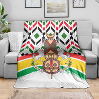 Burkina Faso Blanket with Red Green Black Geometric Design - Wonder Print Shop