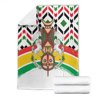 Burkina Faso Blanket with Red Green Black Geometric Design - Wonder Print Shop