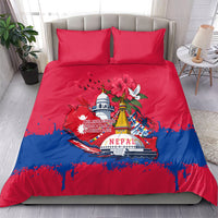 Nepal Constitution Day September 19 Bedding Set Himalayan Temples Heritage Flag Dove