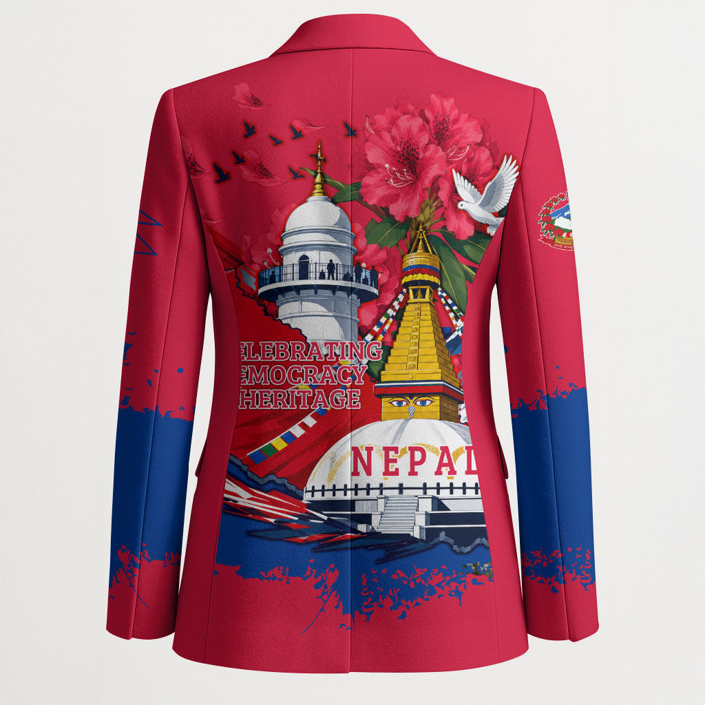 Nepal Constitution Day September 19 Blazer Himalayan Temples Heritage Flag Dove