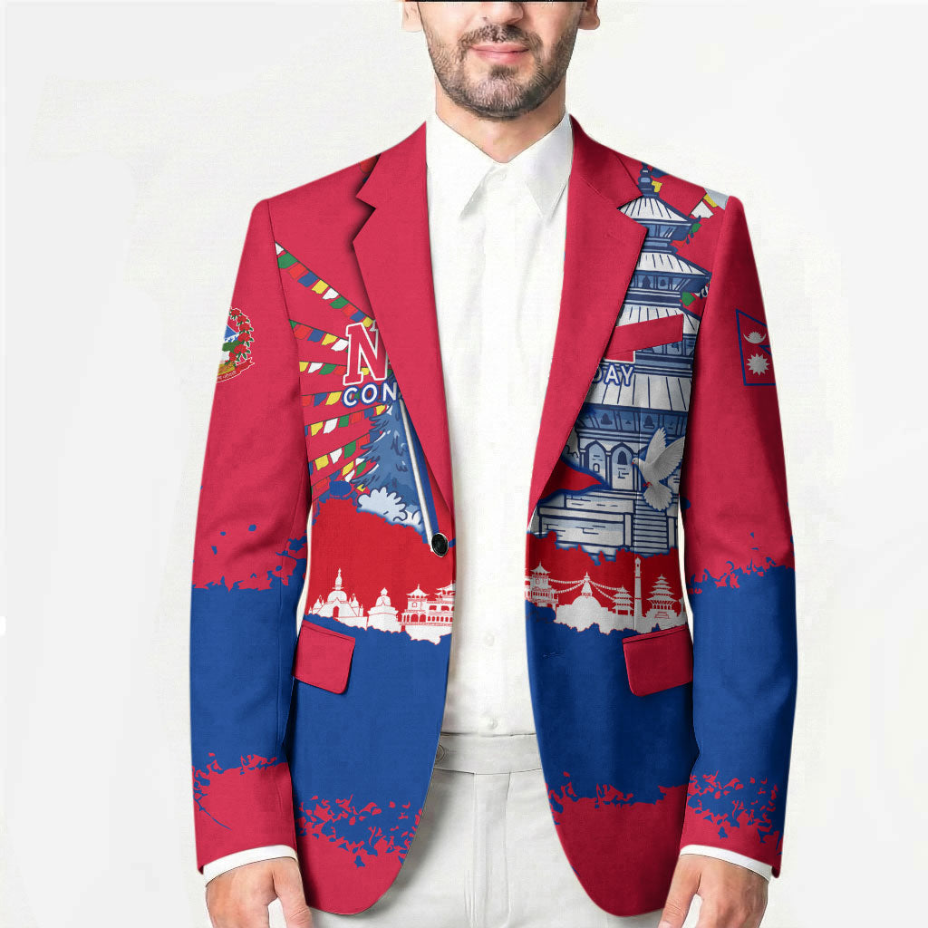 Nepal Constitution Day September 19 Blazer Himalayan Temples Heritage Flag Dove