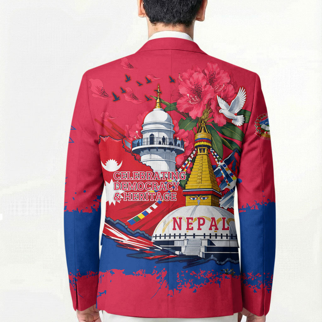 Nepal Constitution Day September 19 Blazer Himalayan Temples Heritage Flag Dove