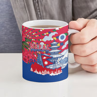 Nepal Constitution Day September 19 Ceramic Mug Himalayan Temples Heritage Flag Dove