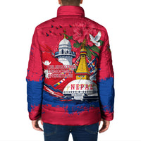 Nepal Constitution Day September 19 Padded Jacket Himalayan Temples Heritage Flag Dove