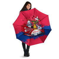 Nepal Constitution Day September 19 Umbrella Himalayan Temples Heritage Flag Dove