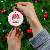 Japan Christmas Ceramic Ornament with Sleeping Polar Bear Pine Trees and Chrysanthemum Crest Pattern - Wonder Print Shop