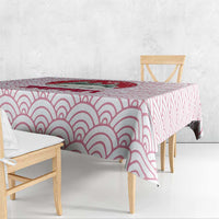 Japan Christmas Tablecloth with Sleeping Polar Bear Pine Trees and Chrysanthemum Crest Pattern - Wonder Print Shop