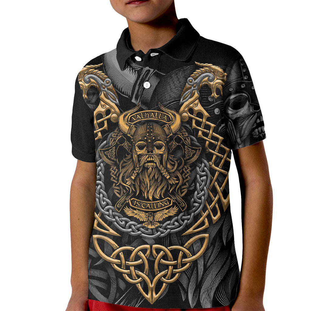 Viking Warrior Tatto Kid Polo Shirt Valhalla Is Calling - Wonder Print Shop