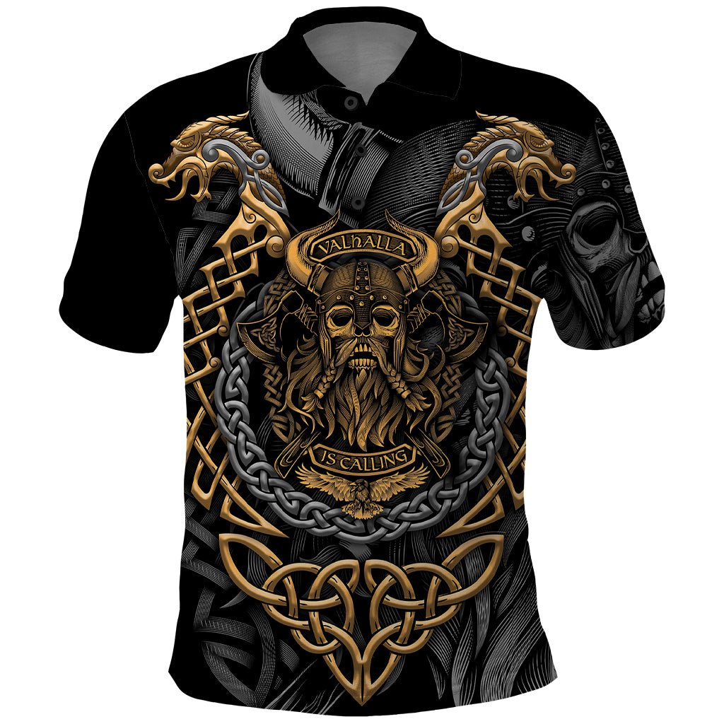 Viking Warrior Tatto Polo Shirt Valhalla Is Calling - Wonder Print Shop