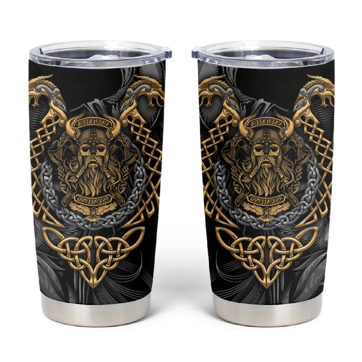 Viking Warrior Tatto Tumbler Cup Valhalla Is Calling - Wonder Print Shop