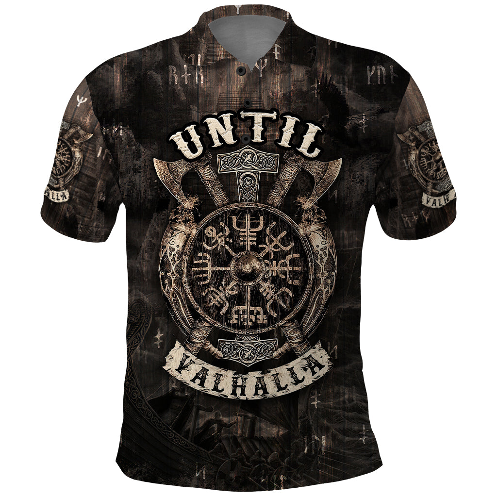 Until Valhalla Viking Polo Shirt - Wonder Print Shop