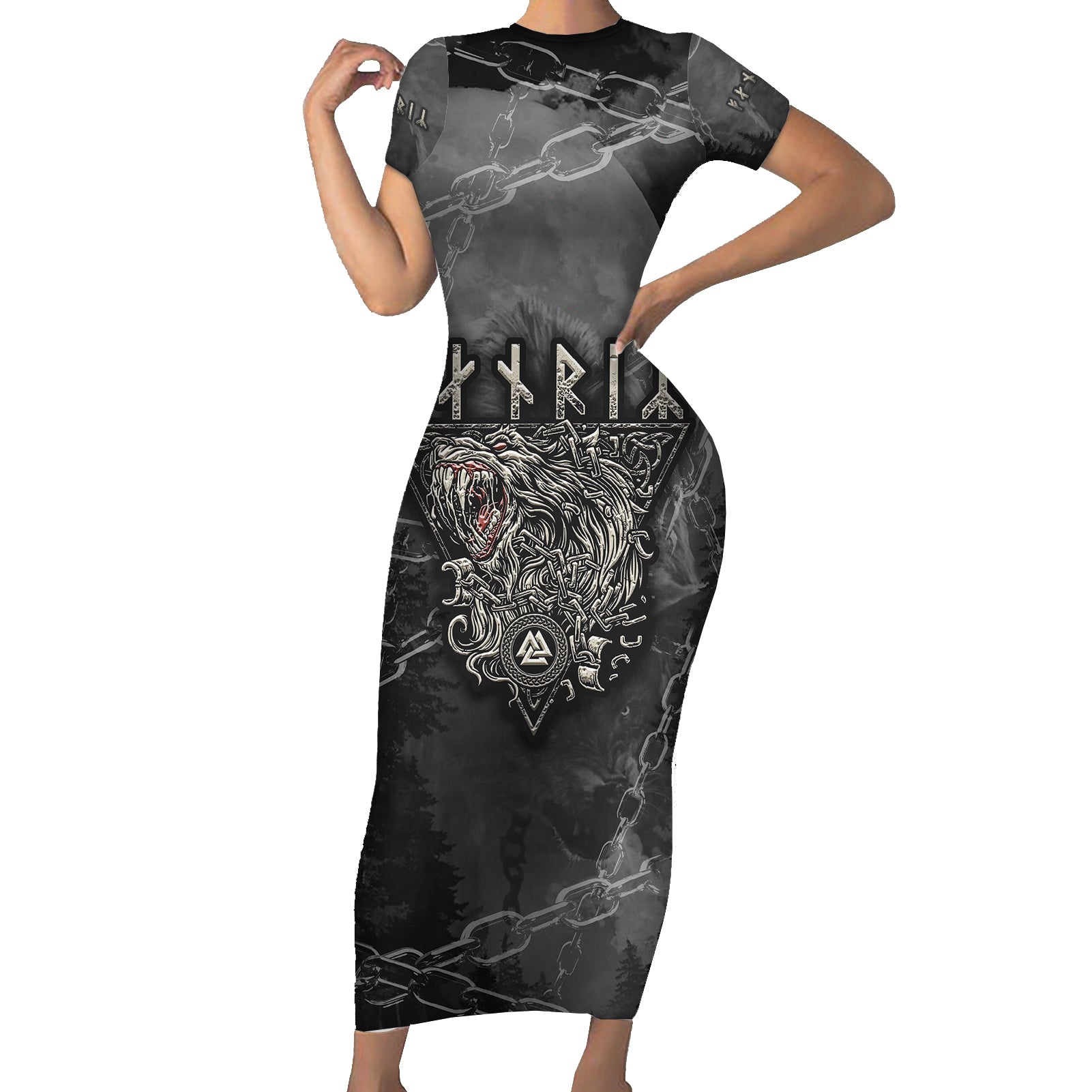 fenir-viking-short-sleeve-bodycon-dress-better-to-be-a-wolf-of-odin