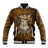 Unisex varsity jacket, dark yellow with white ribbed collar, button front, winged print