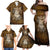 Odin Viking Family Matching Off Shoulder Maxi Dress and Hawaiian Shirt Valknut, Ravens, and Enchanted Forest - Wonder Print Shop