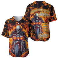 Pair of multicolor baseball jerseys, skull motorcycle flame prints