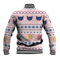 Cat I Do It For Donuts Christmas Baseball Jacket Xmas Holiday Patterns - Wonder Print Shop