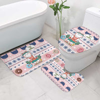 Cat I Do It For Donuts Christmas Bathroom Set Xmas Holiday Patterns - Wonder Print Shop