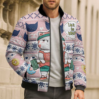 Cat I Do It For Donuts Christmas Bomber Puffer Jacket Xmas Holiday Patterns - Wonder Print Shop