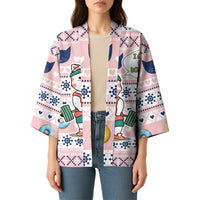 Cat I Do It For Donuts Christmas Kimono Xmas Holiday Patterns - Wonder Print Shop