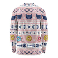 Cat I Do It For Donuts Christmas Long Sleeve Shirt Xmas Holiday Patterns - Wonder Print Shop