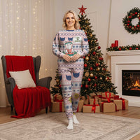 Cat I Do It For Donuts Christmas Pajama Set Xmas Holiday Patterns - Wonder Print Shop