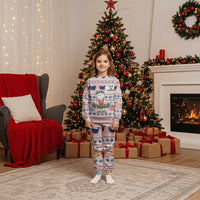 Cat I Do It For Donuts Christmas Pajama Set Xmas Holiday Patterns - Wonder Print Shop