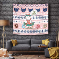 Cat I Do It For Donuts Christmas Tapestry Xmas Holiday Patterns - Wonder Print Shop