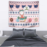 Cat I Do It For Donuts Christmas Tapestry Xmas Holiday Patterns - Wonder Print Shop