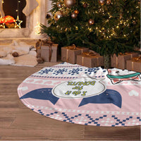 Cat I Do It For Donuts Christmas Tree Skirt Xmas Holiday Patterns - Wonder Print Shop