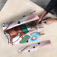 Cat I Do It For Donuts Christmas Umbrella Xmas Holiday Patterns - Wonder Print Shop