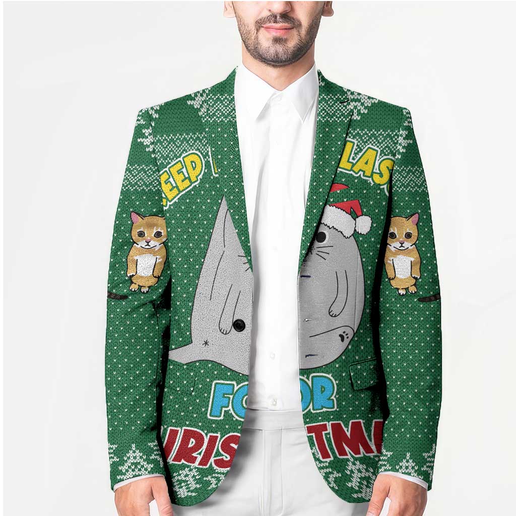 Cat Keep It Classy Christmas Blazer Xmas Holiday Patterns - Wonder Print Shop