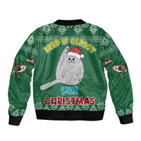 Cat Keep It Classy Christmas Bomber Jacket Xmas Holiday Patterns - Wonder Print Shop